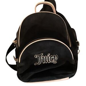 Juicy Couture Black and Pink Mini Backpack